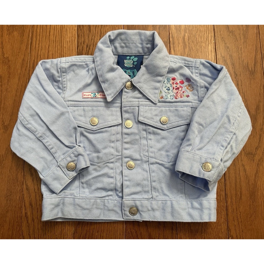 Vintage 2000 Blues Clues Blue Jean Jacket Boys Size 18 Months Embroidered